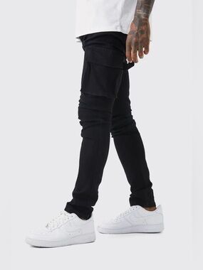 NWT boohooMAN Skinny Stretch Carpenter Cargo Jeans | Size: 30R